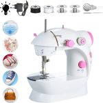 Mini Máquina Costura Portátil Com Pedal Elétrica Costureira Bivolt 110V/220V Frete e Imposto Grátis - Imagem 3