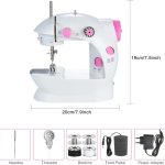 Mini Máquina Costura Portátil Com Pedal Elétrica Costureira Bivolt 110V/220V Frete e Imposto Grátis - Imagem 4