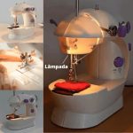 Mini Máquina Costura Portátil Com Pedal Elétrica Costureira Bivolt 110V/220V Frete e Imposto Grátis - Imagem 6