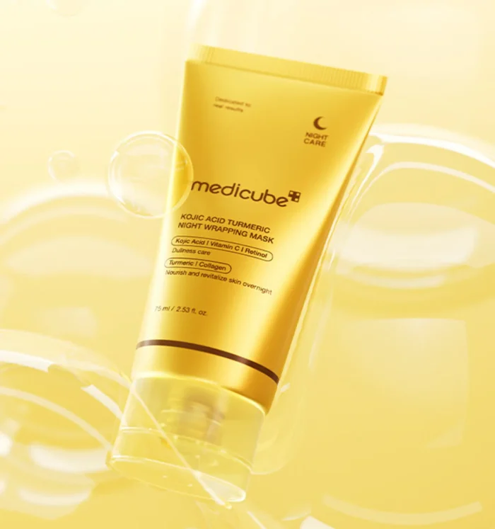Mascara Kojic Acid Turmeric Night Wrapping Mask 75ml Medicube - Imagem 2