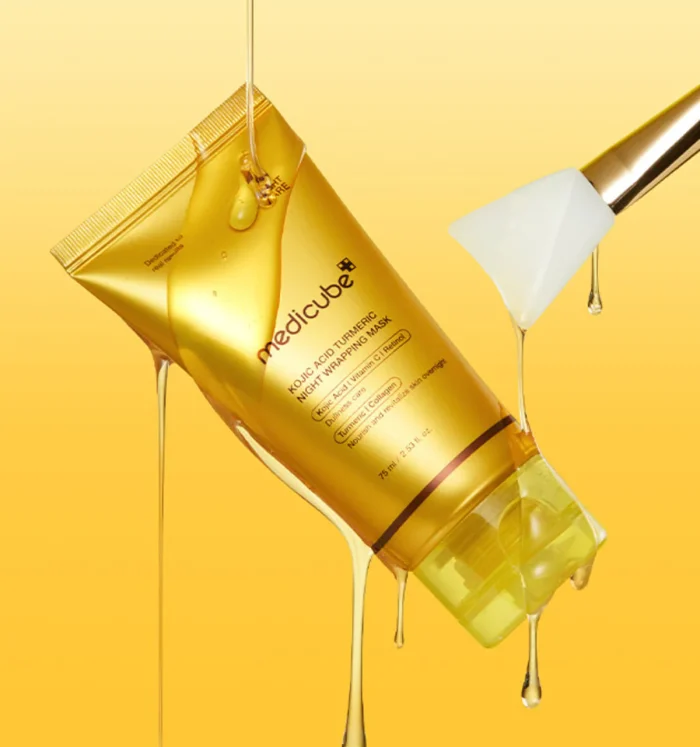 Mascara Kojic Acid Turmeric Night Wrapping Mask 75ml Medicube - Imagem 4
